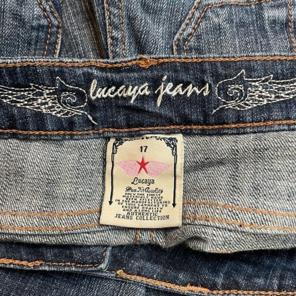 Lucaya Jeans Western Cowgirl Boot Cut Stretch‎ Denim Womens 35 Waist Size 17 - Picture 8 of 8